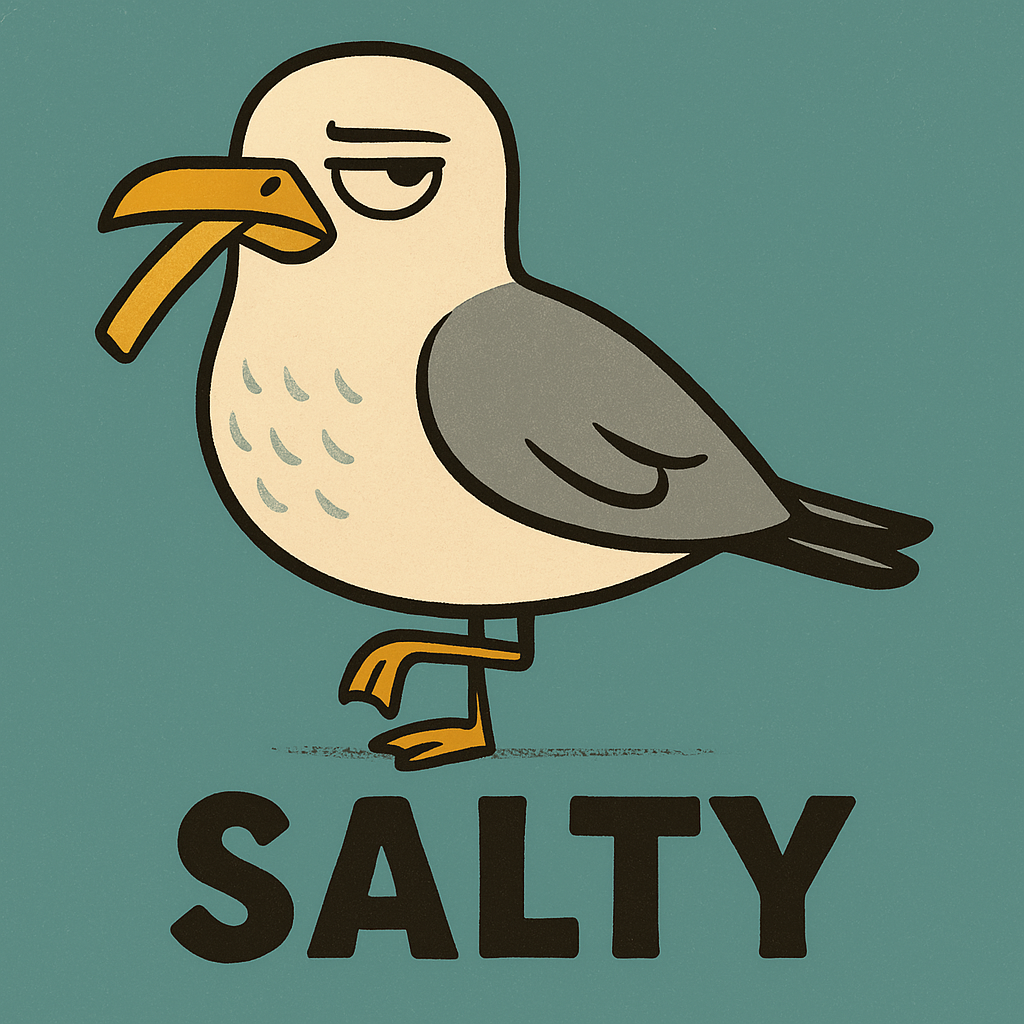 Salty Seagull Magnet – 2.5 Inch includes shipping