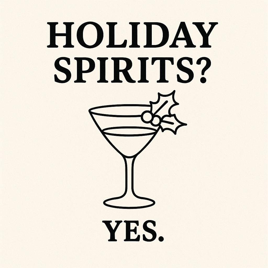 Holiday Spirits - 2.5”x2.5” includes shipping