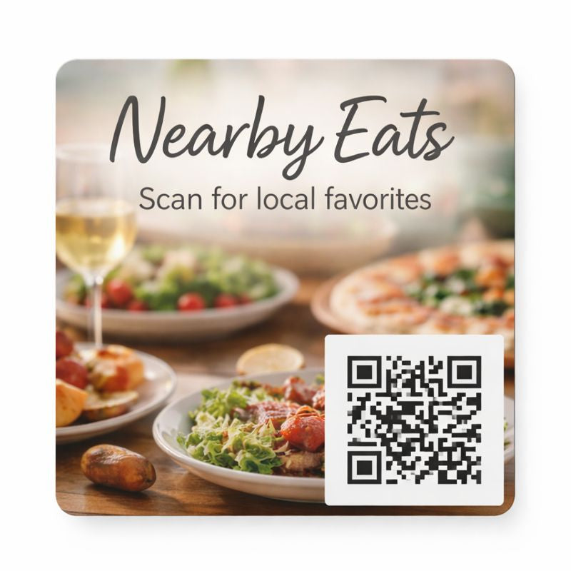 Nearby Eats & Places to Visit QR Magnet Set (2 magnets)